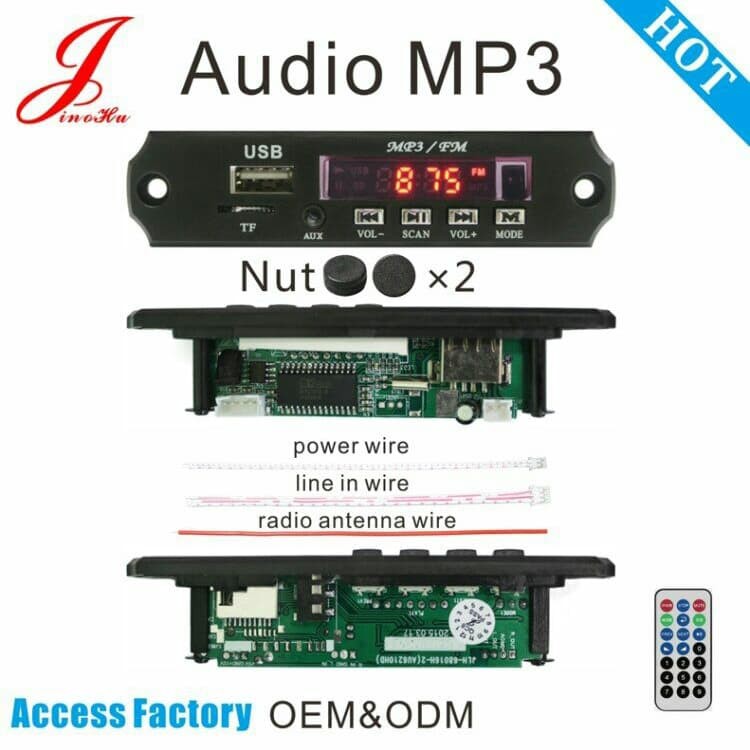 Module MP3 kit rakitan USB radio FM remote audio