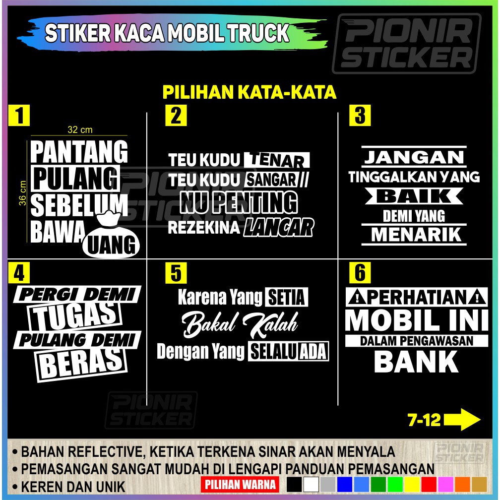 Kata Kata Lucu Stiker Truk Cikimmcom