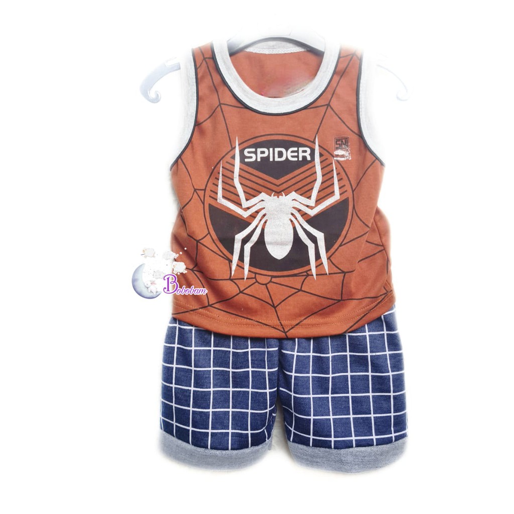 ECER SP1D3RM4N SINGLET TANGAN BUNTUNG SETELAN ANAK LAKI-LAKI / SETELAN ANAK HARGA GROSIR