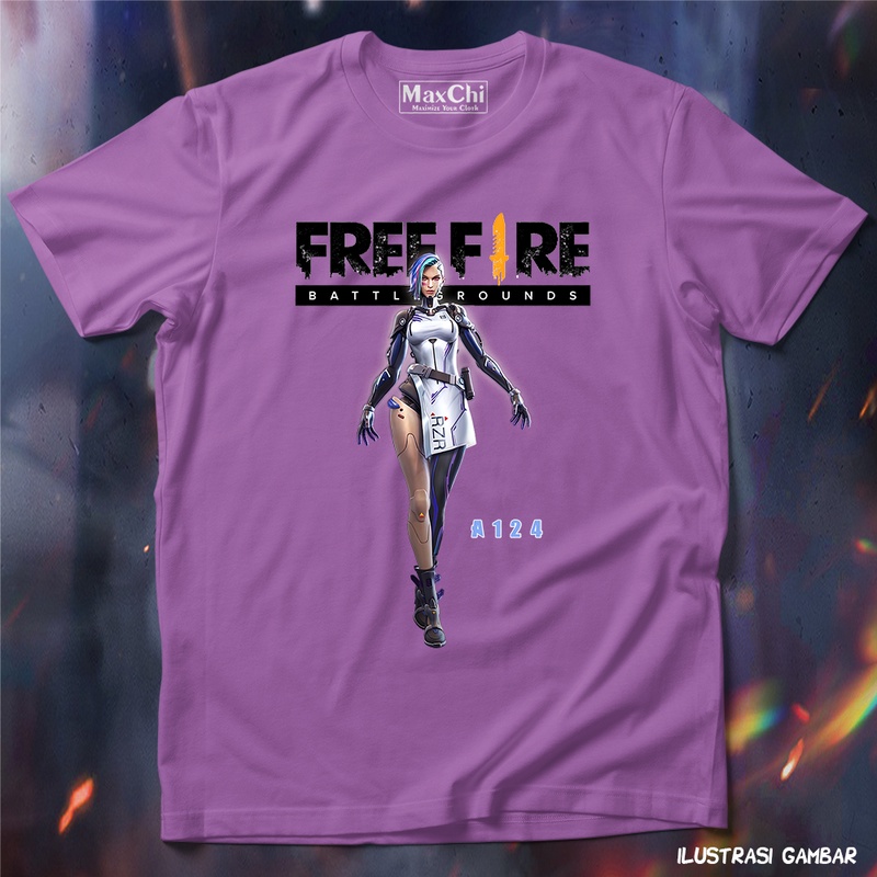 Kaos Gamers ff Free Fire untuk Anak dan Remaja karakter a124 | Kaos FF Anak Perempuan