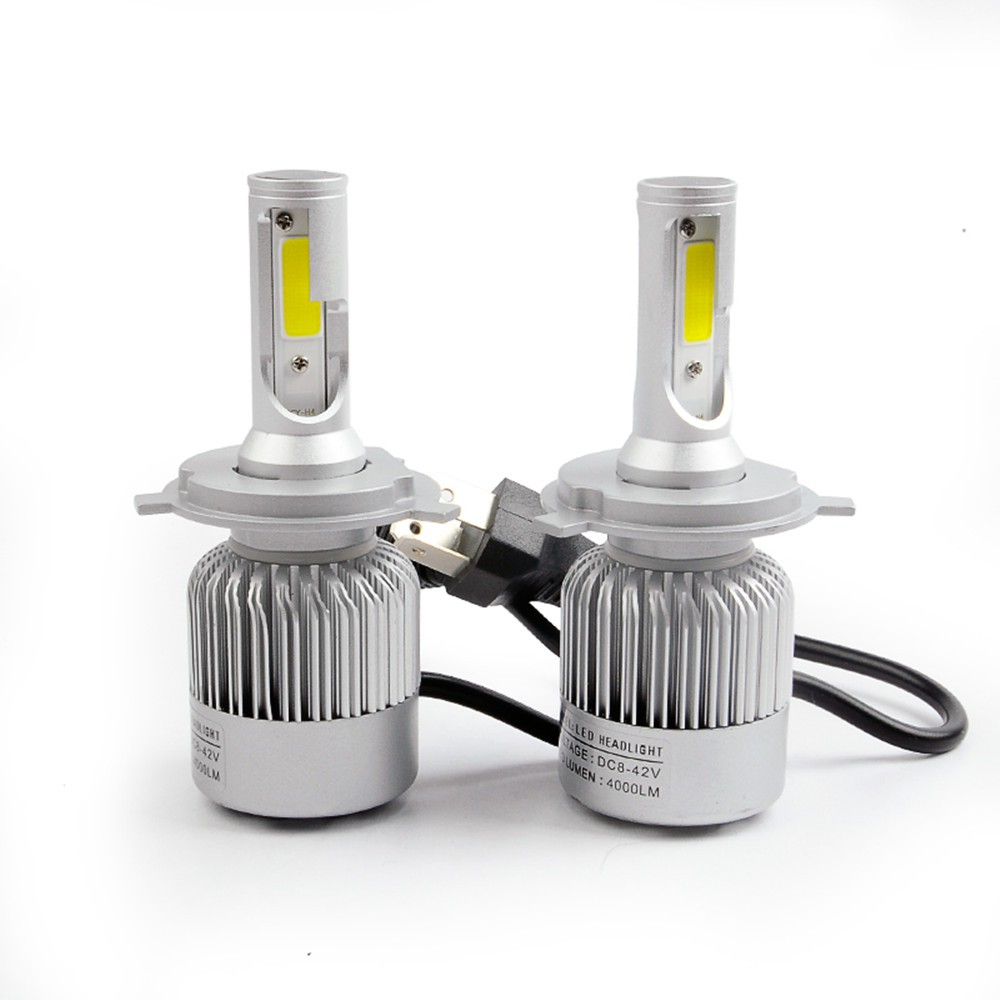 TaffLED Lampu Mobil Headlight LED H4 COB 2 PCS - C6 - White