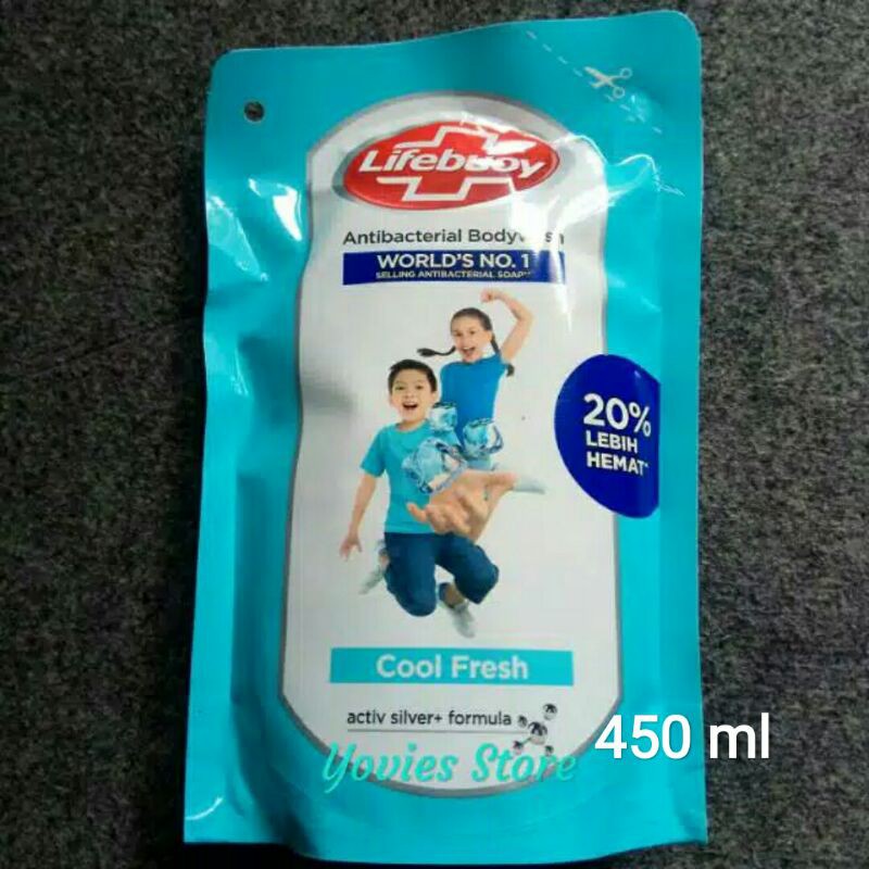 Sabun Mandi Cair Lifebuoy Cool Fresh Biru Refill 450ml