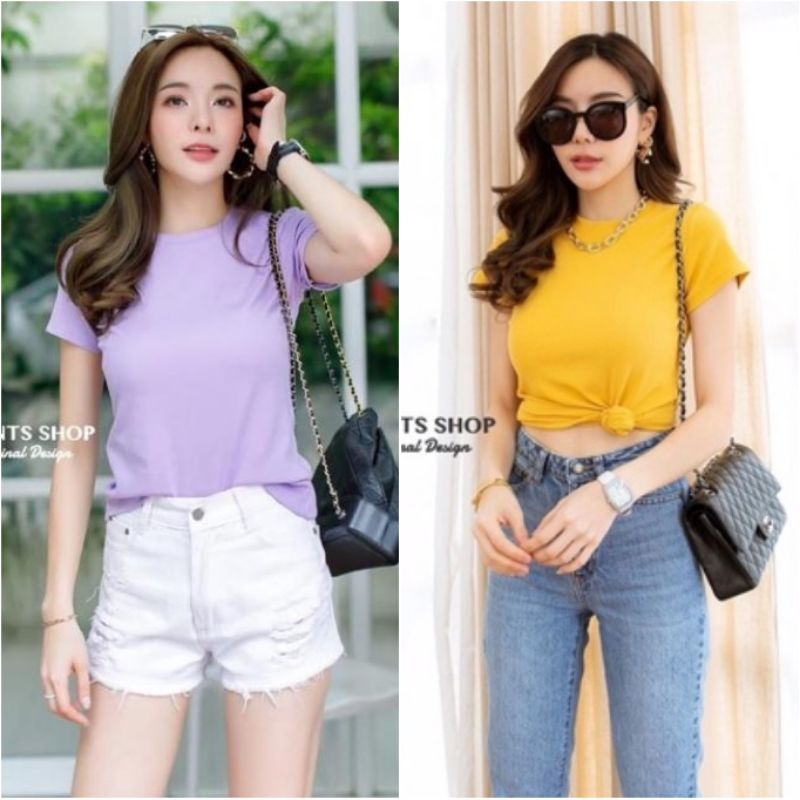 ONECK Lengan Pendek Kaos Oblong Polos Basic / Kaos Polos / T-shirt / Atasan Pakaian Wanita murah