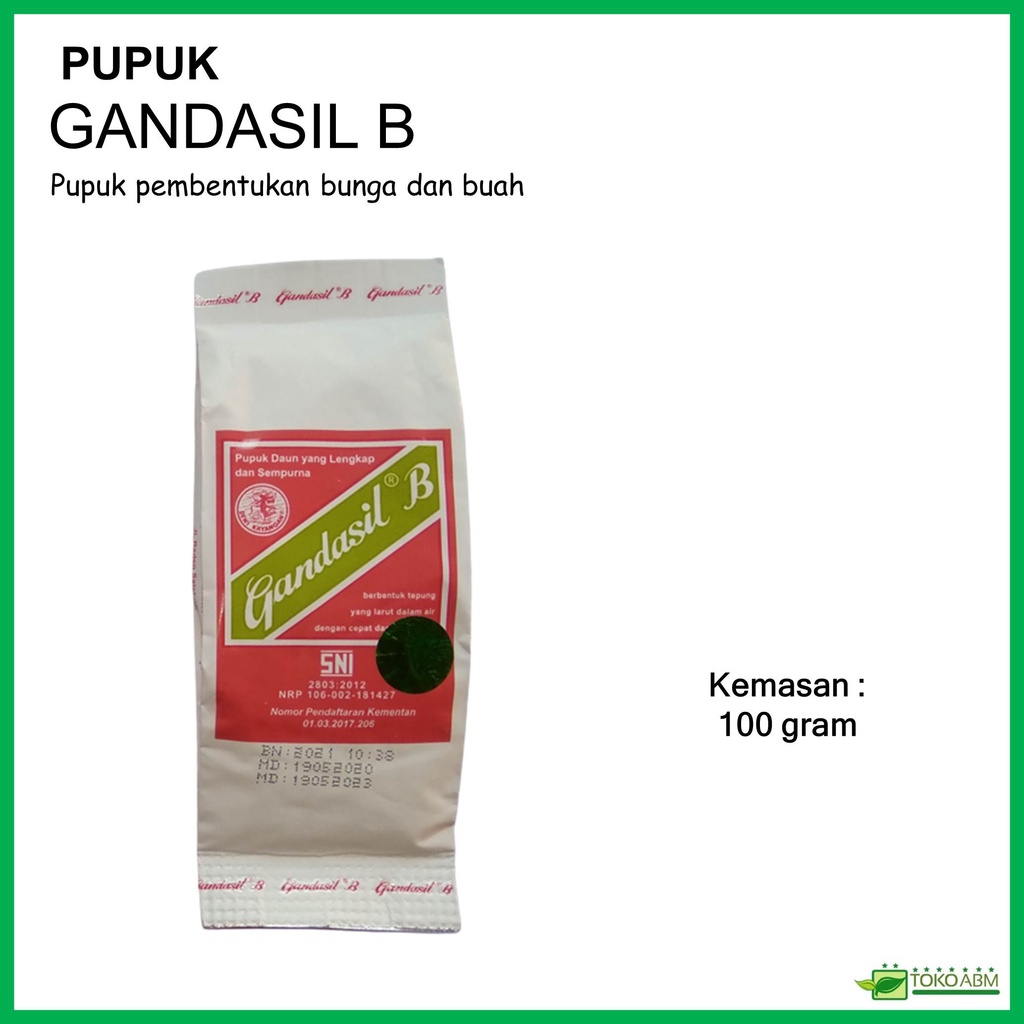 Jual Pupuk Gandasil B Pupuk Bunga Dan Buah Kemasan 100 Gram Original ...