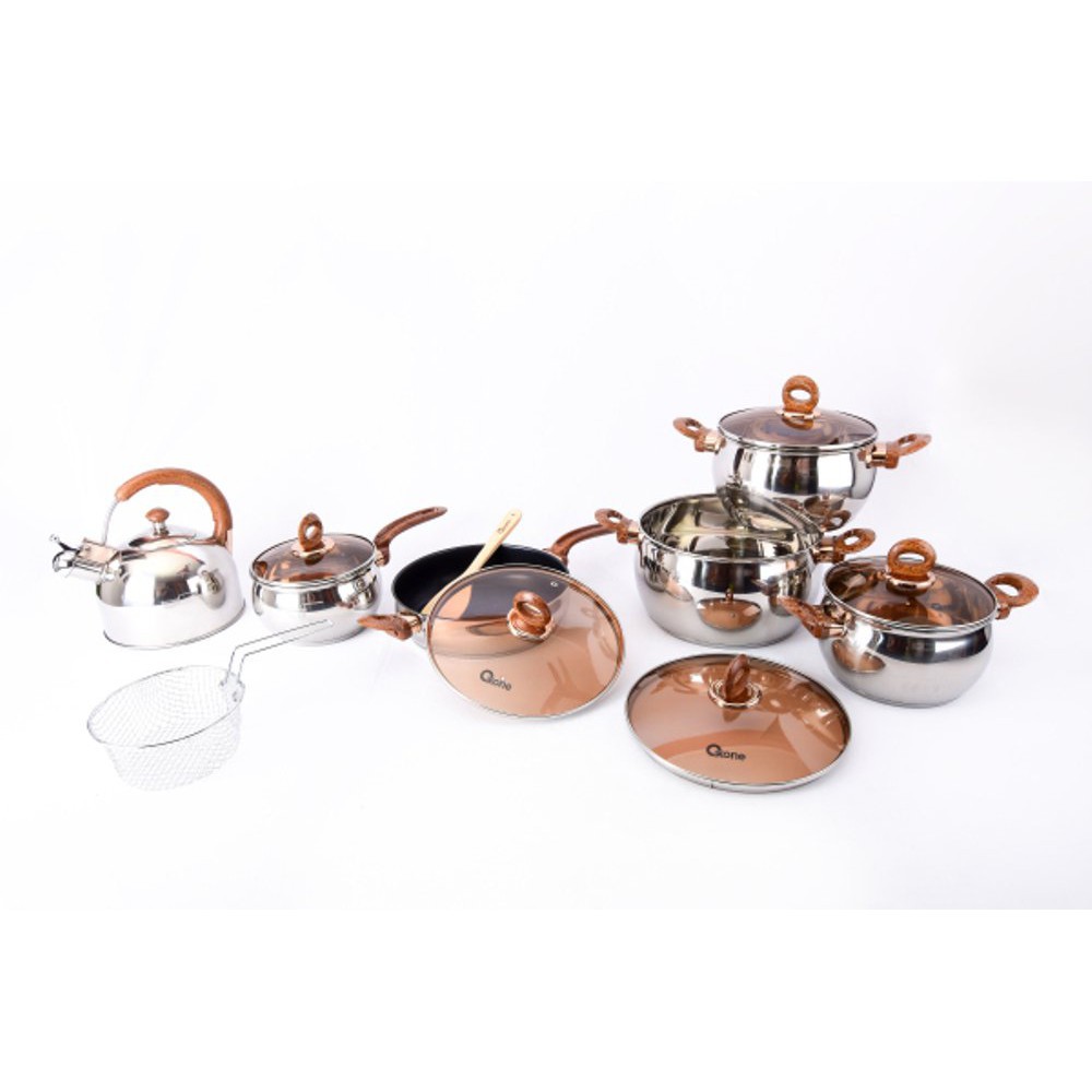 Oxone Panci Wajan Set Stainless Steel Klasik - Classic Cookware Set OX-966