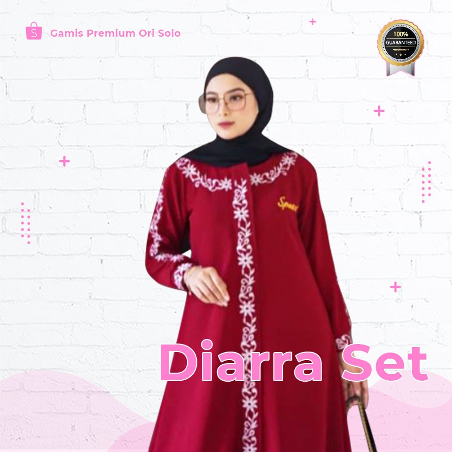 Dirra Set Gamis Wanita Kekinian Dress Muslim Wanita Premium Ori by Spassy