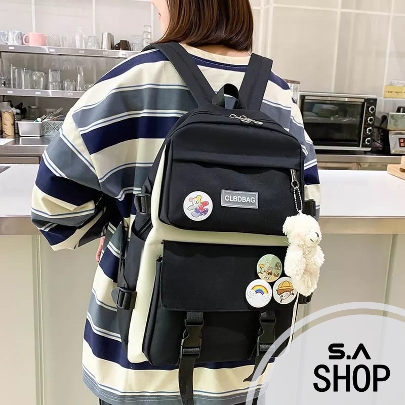 TAS RANSEL WANITA BACKPACK SEKOLAH SMA FASHION KOREA ANTI MALING CEWEK