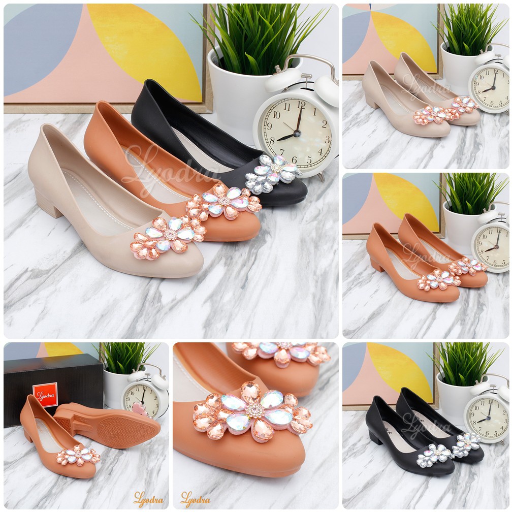 Lyodra Hannah Wedges Jelly Shoes Import LDR305 Real Pict