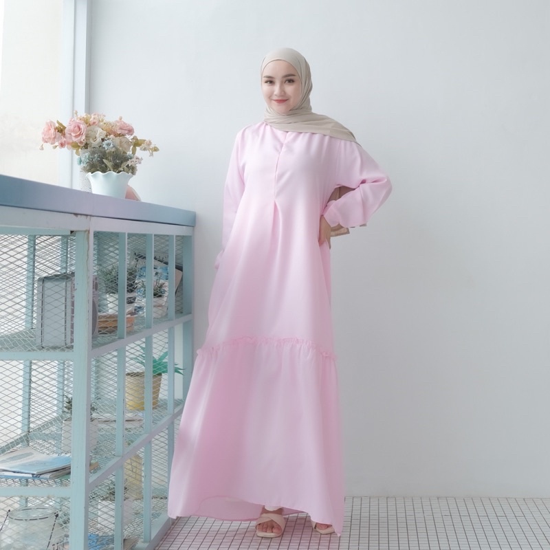 GM-01 Jovinna Maxi gamis polos wanita muslim