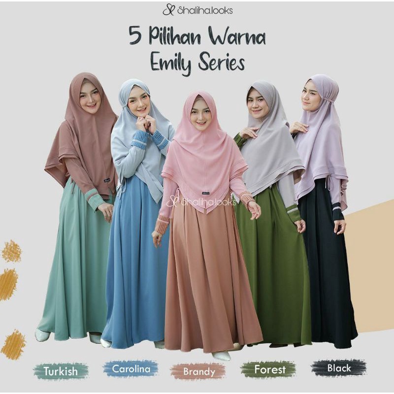 Emily series by shaliha.look | gamis set syar'i| gamis set khimar | gamis murah
