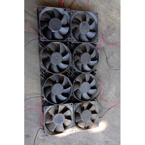 Fan DC 12 V Bekas PSU Diameter 8 x 8 Cm