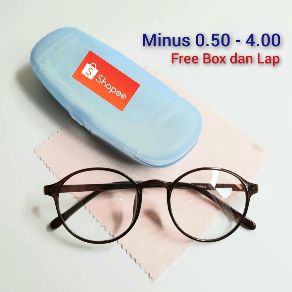 Kacamata Minus Terbaru (-), Rabun Jauh, 0.50-4.00, Free Box dan Lap Pembersih, Unisex Sunglasess