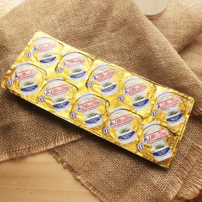 

butter-mentega- elle & vire unsalted butter ub baby 10 x 10 gr mentega mpasi bayi -mentega-butter.