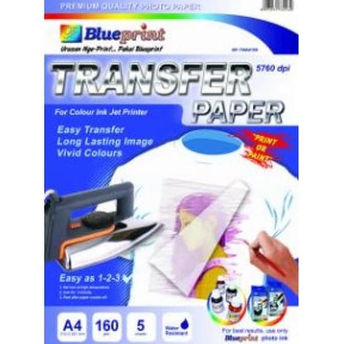 

Hot Promo Kertas Transfer Paper Blueprint A4 - Kaos Putih .