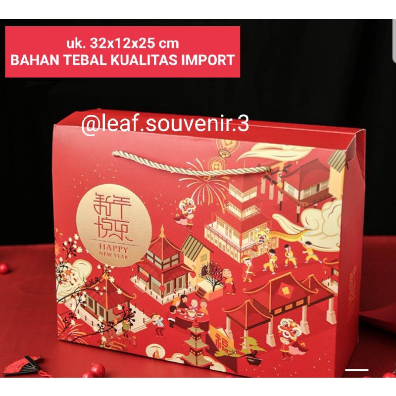 Paper bag imlek premium tebal paper bag fu paper bag imlek besar 2022 hampers imlek hantaran imlek k