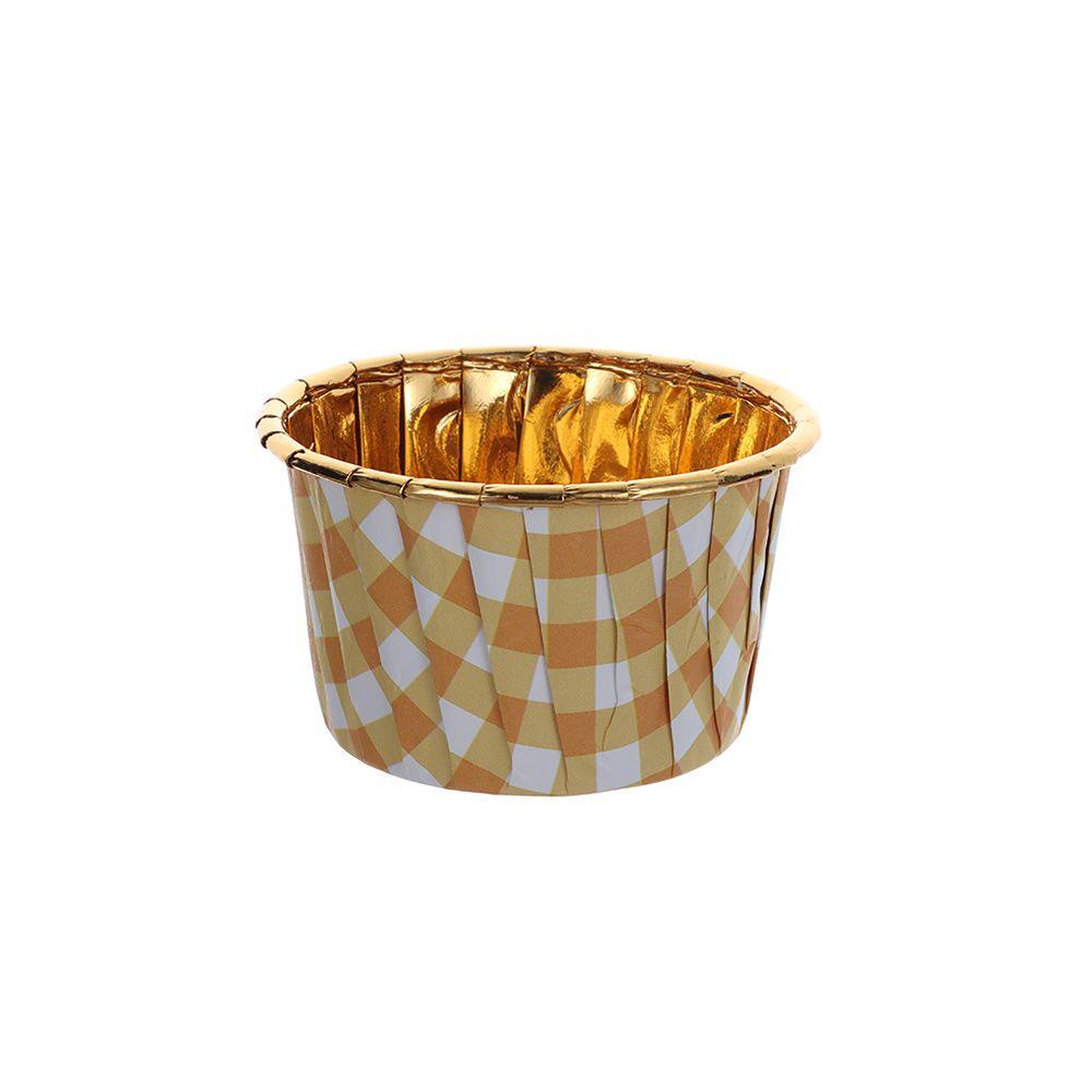 Solighter 50pcs Cake Cup Perlengkapan Pesta Alat Dekorasi Kue Aluminium Foil Liner Muffin Kotak