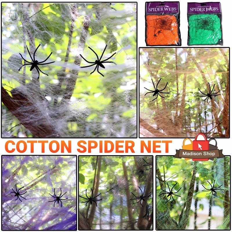 Cotton Spider Net Dekor Sarang Laba Laba Dekorasi Halloween Murah Pesta Halloween