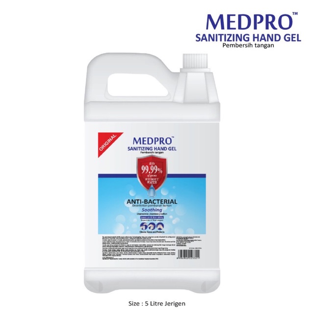 Medpro Sanitizing Hand Gel 5 Liter - Hand Sanitizer