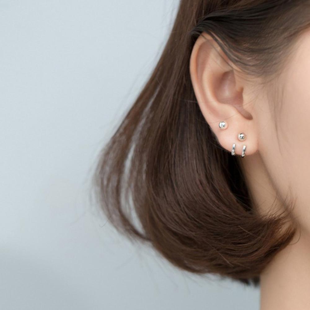 Timekey Anting Tusuk Gantung Wanita Bahan Sterling Silver 925 Gaya Simplepopuler Untuk Hadiah A5K4