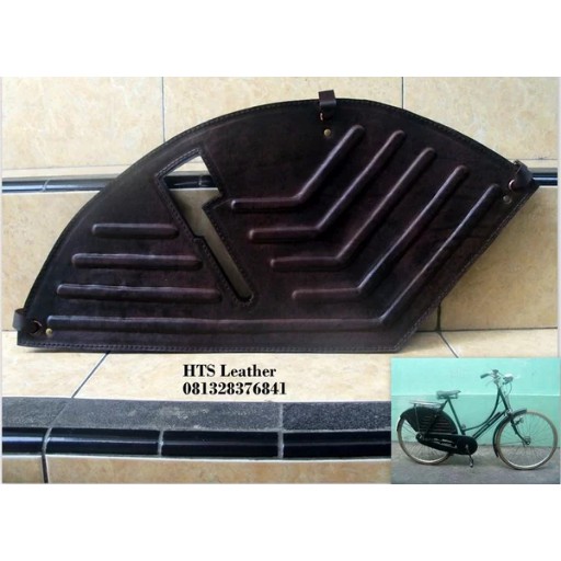 Aksesoris sepeda onthel tutup ruji tutup roda motif garis klasik