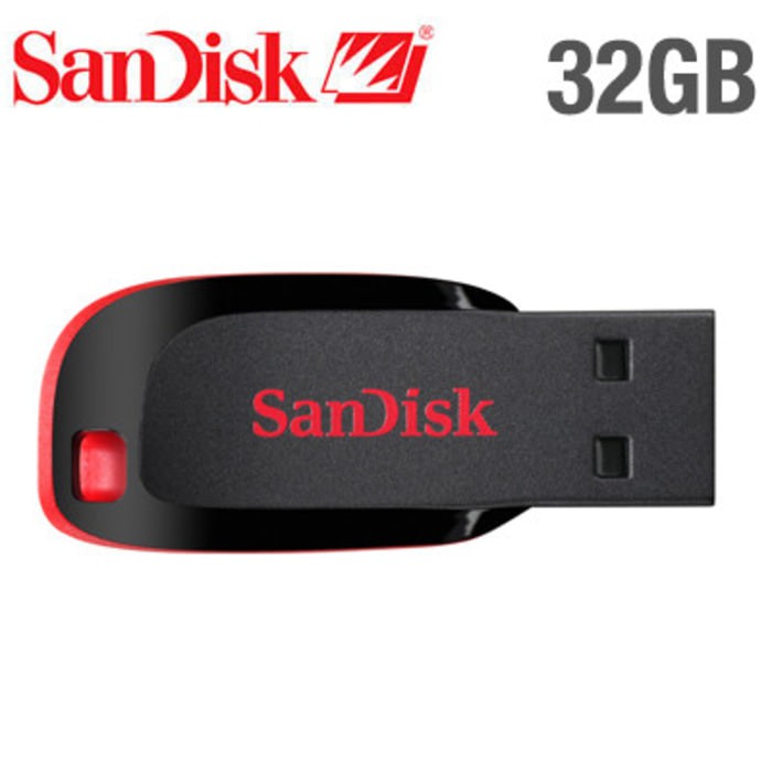 Flashdisk Sandisk 32GB Cruzer Blade TransMemory Flash Disk Sandisk Original Sandisk 10gr