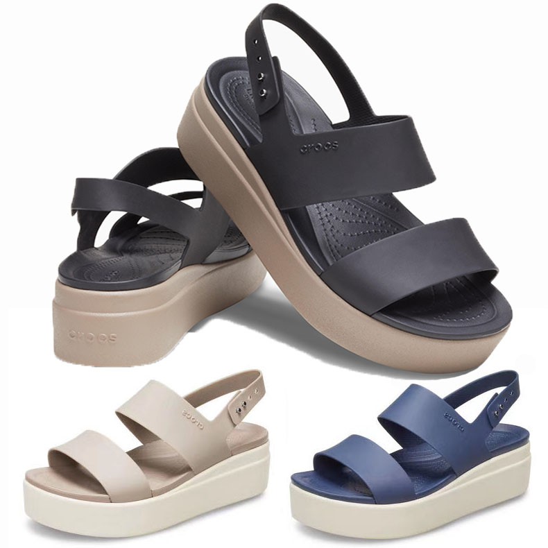 Crocs Brooklyn Low Wedge / Sepatu Wanita / Crocs Wanita / Crocs Wedges / Sepatu Crocs / Sepatu Wedge