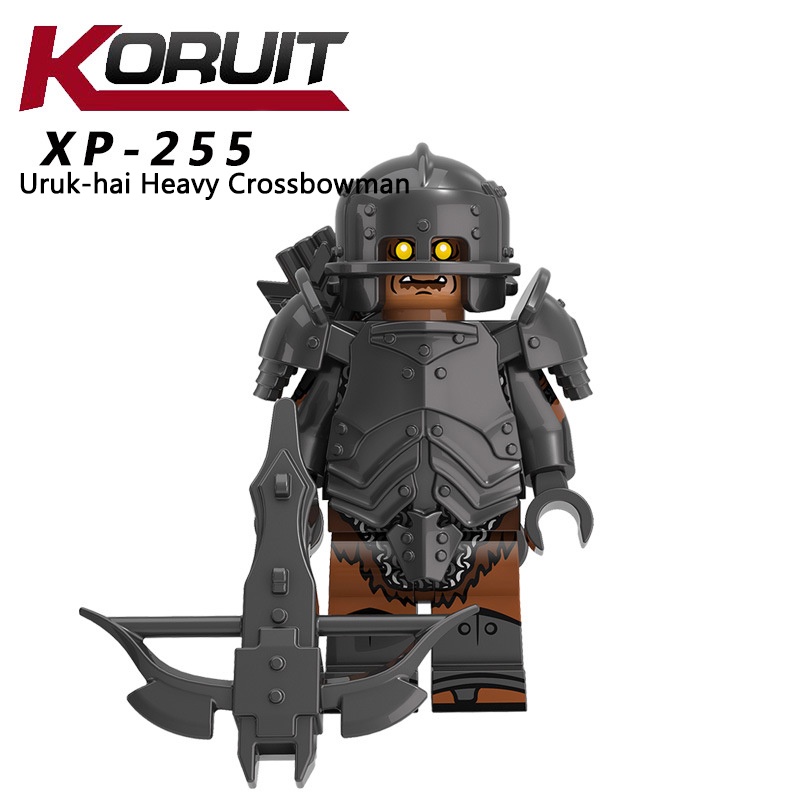 Lord of The Rings Minifigures Uruk-hai Phalanx Commander Heavy Crossbowman Middle Earth Tokoh Tentara Abad Pertengahan