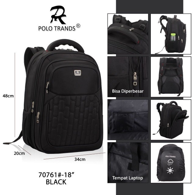 ORIGINAL POLO TRANDS 70761 Tas Pria Ransel Pria Tas Pria import Ransel Kerja tas polo trands