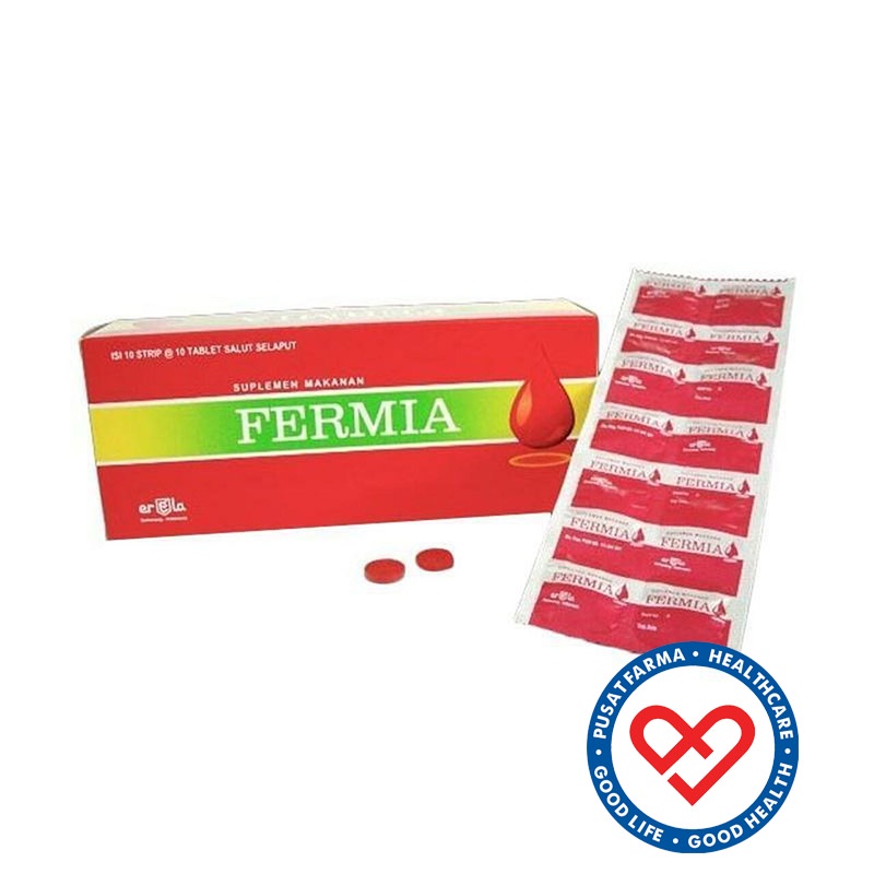 Erela Fermia 100 Tablet Suplemen Penambah Darah Ibu Hamil & Anemia