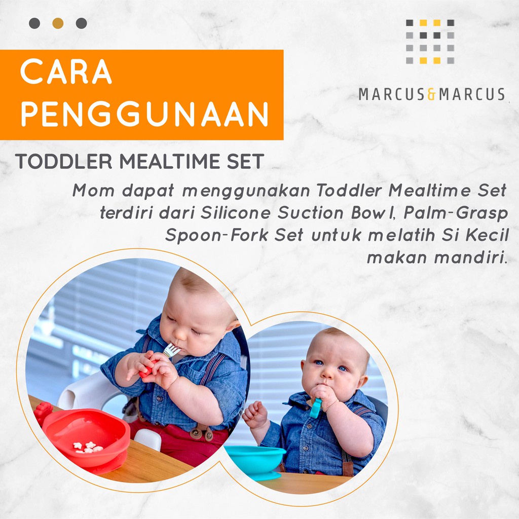 Castle - Marcus &amp; Marcus Toddler Mealtime - Mangkok Sendok Garpu Set MNM