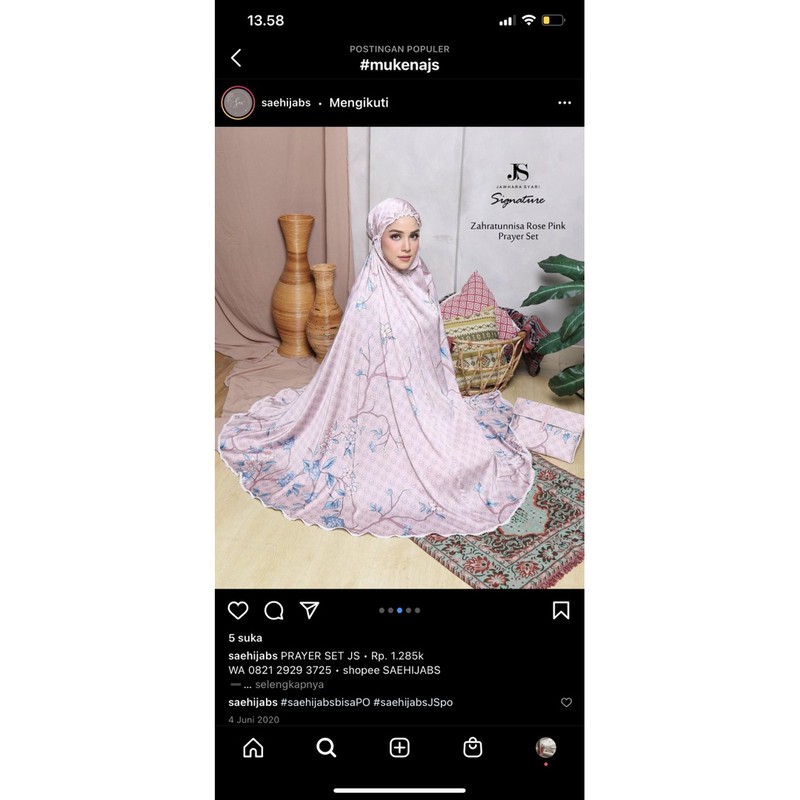 preloved murah mukena jawhara syari mulus no deff