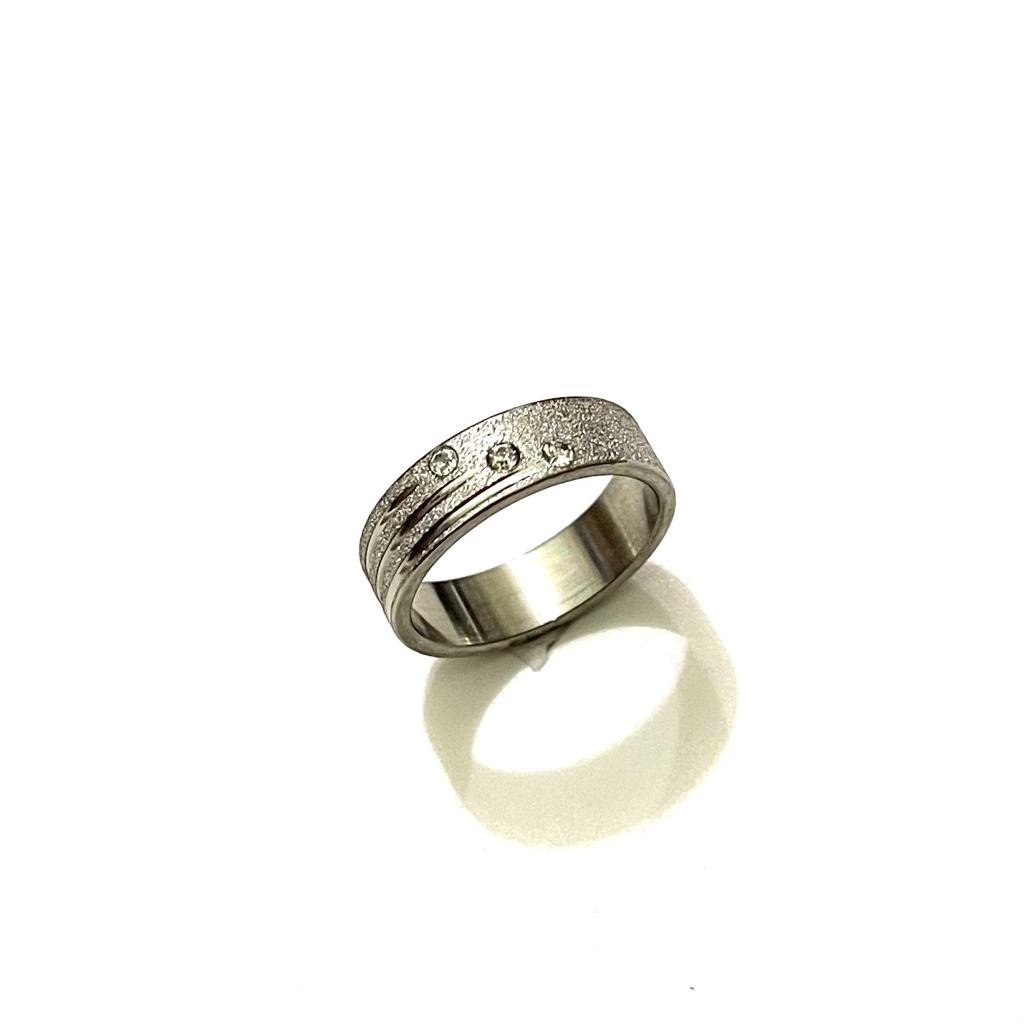 CINCIN TITANIUM PERMATA WANITA/PRIA TERLARIS TERMURAH SILVER DAN EMAS