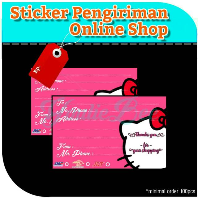 

Aticker Pengiriman olshop / toko online motif full color