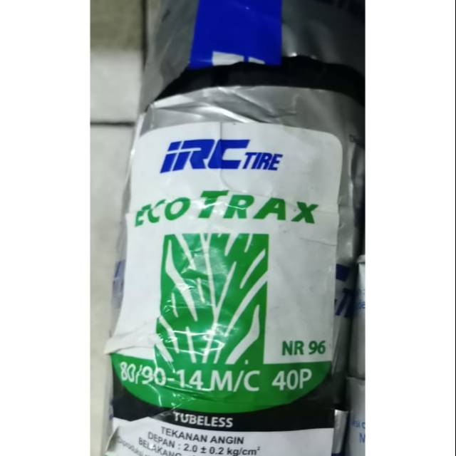 Ban tubeless IRC Ecotraxx 80/90-14 for Vario CBS/ISS/F1/125/150/Beat pop/esp/F1/street/Mio/J/M3/soul j