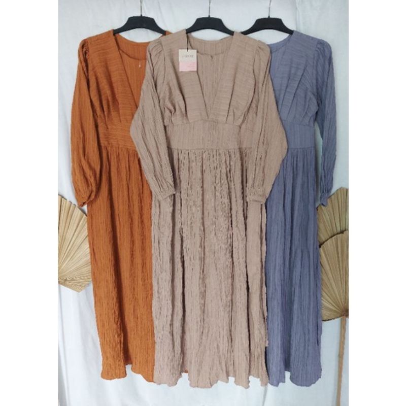 gamis Lesti serat kayu by JADORE