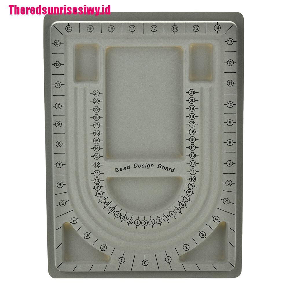 %Home &amp; living%%Flocked Bead Board String Craft Tool Beading Jewellery Design Organiser Tray 3C