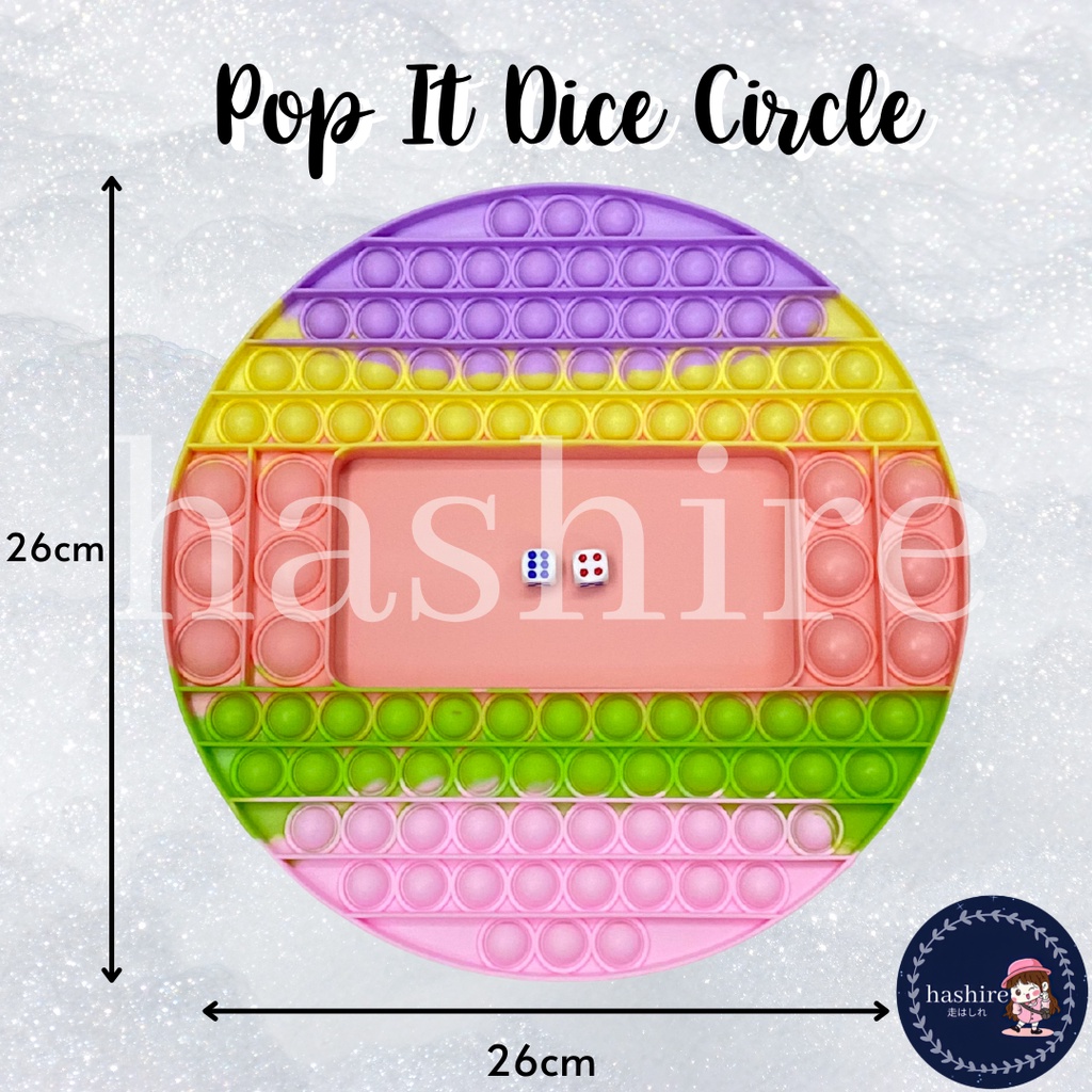 POP IT DADU DICE FREE KELERENG rainbow push button JUMBO sensory fidget viral/ XXL SIZE