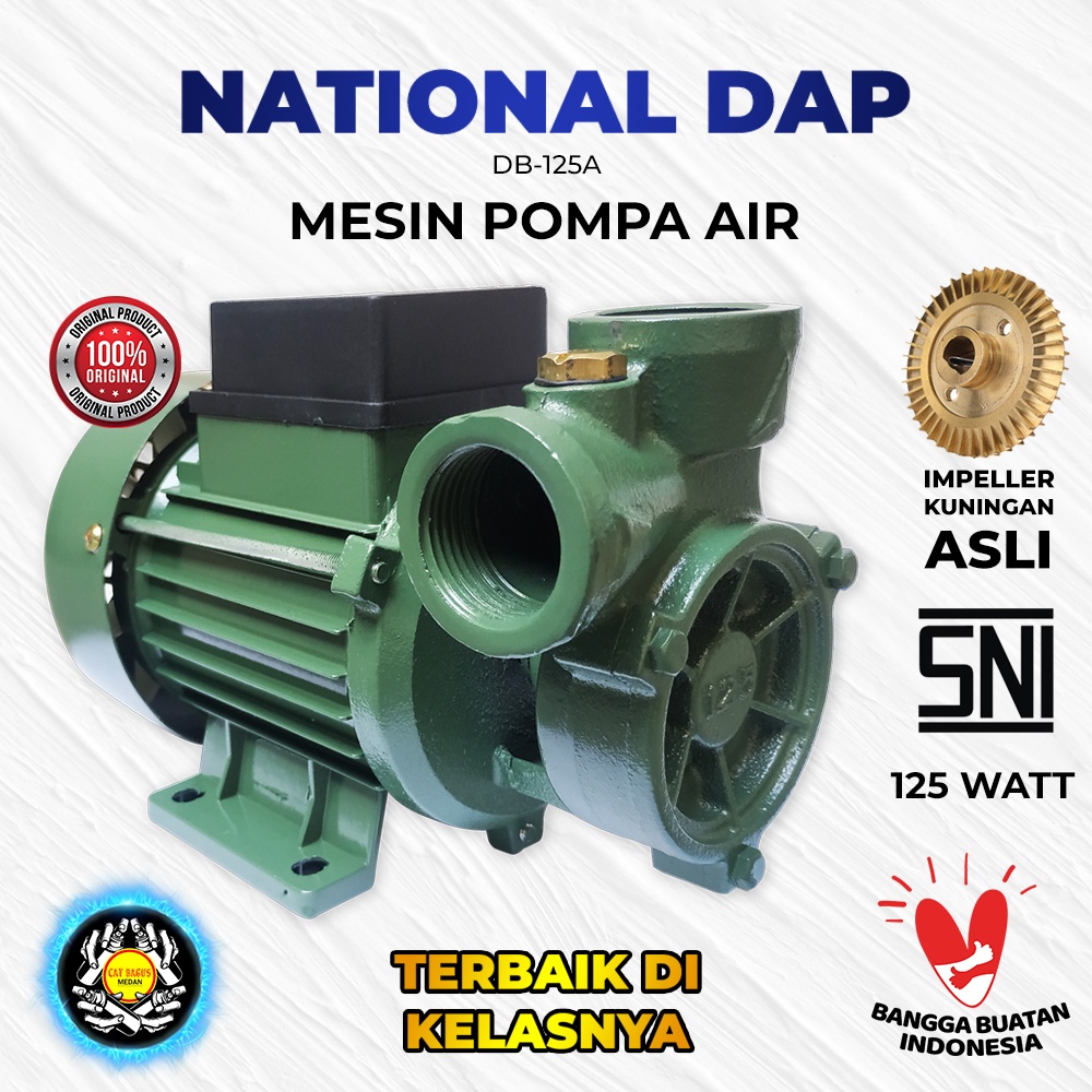 MESIN POMPA AIR SUMUR NATIONAL DAP DB-125A 125 WATT NON OTOMATIS RUMAH TANGGA / POMPA LEDENG LISTRIK