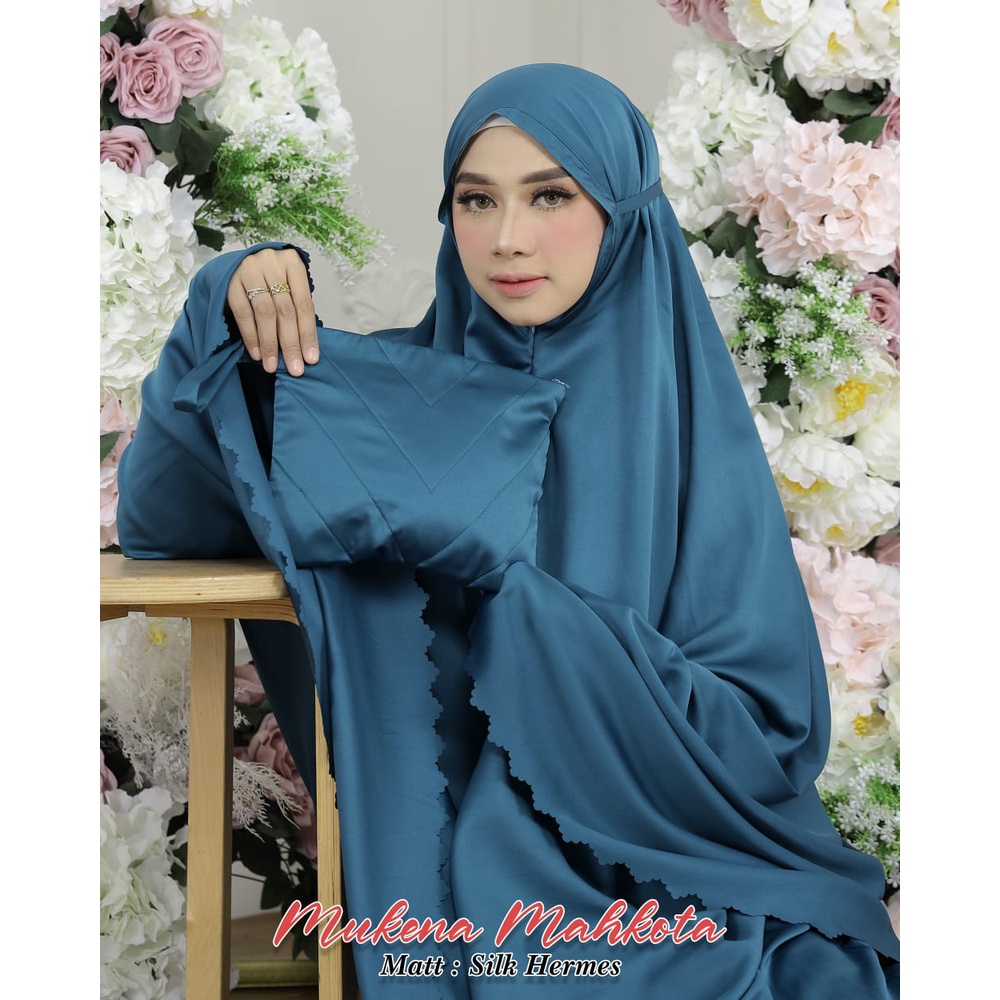 Mukena mahkota polos Premium Dewasa Jumbo Polos