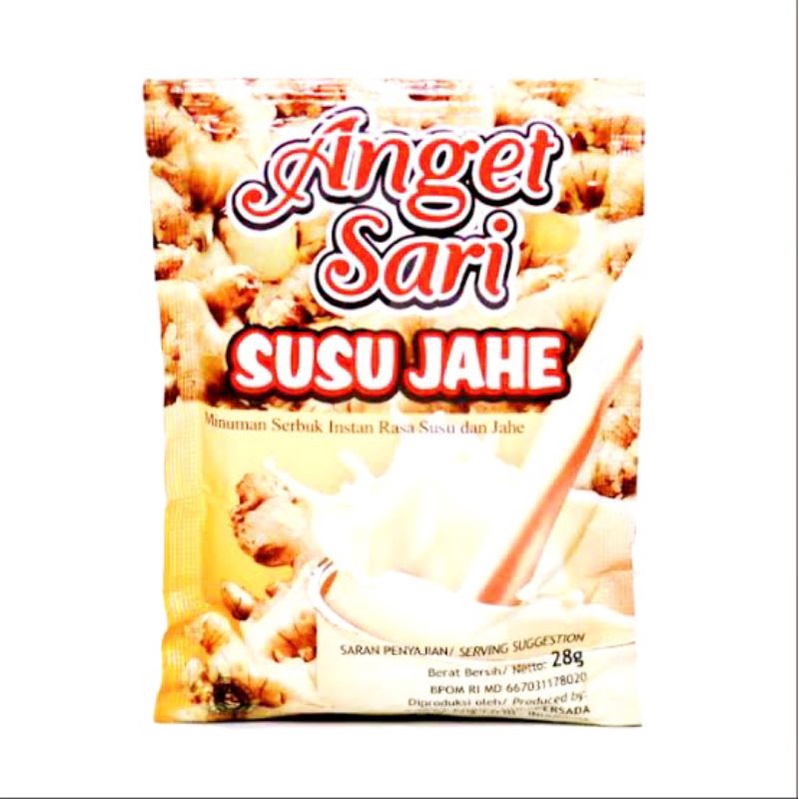 

Anget Sari Susu Jahe 28g 1 renteng isi 10 sachet