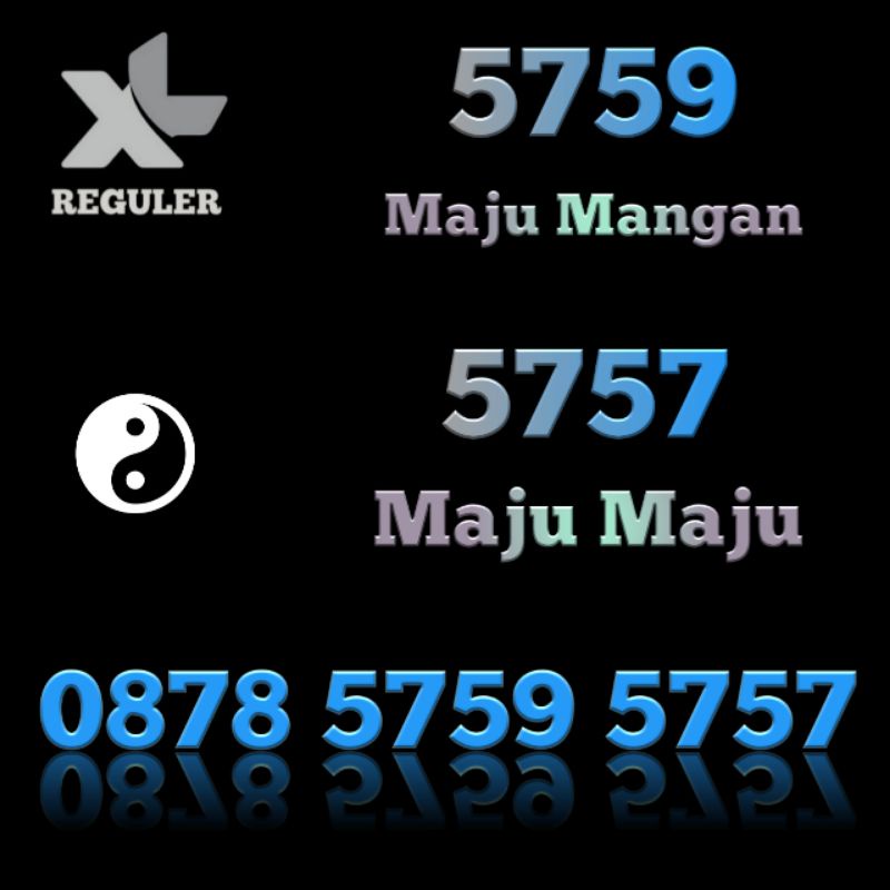 Nomor cantik XL Axiata special Hoki berkualitas Super Exclusive limited edition 5759 5757
