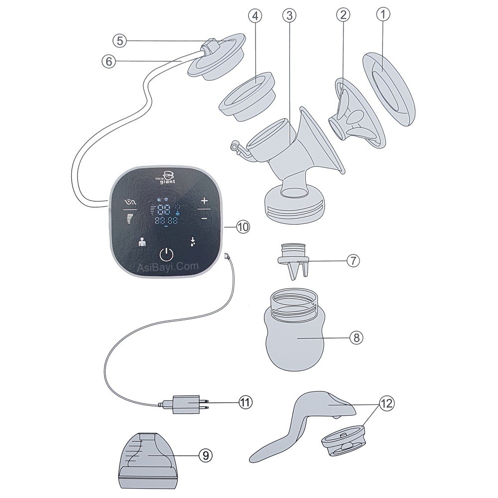 Little Giant Lactation LG 6880 2in1 Rechargeable Elektrik Breastpump