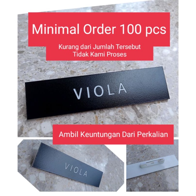 Promo Name Tag Murah (Borongan-Minimal 100 buah)