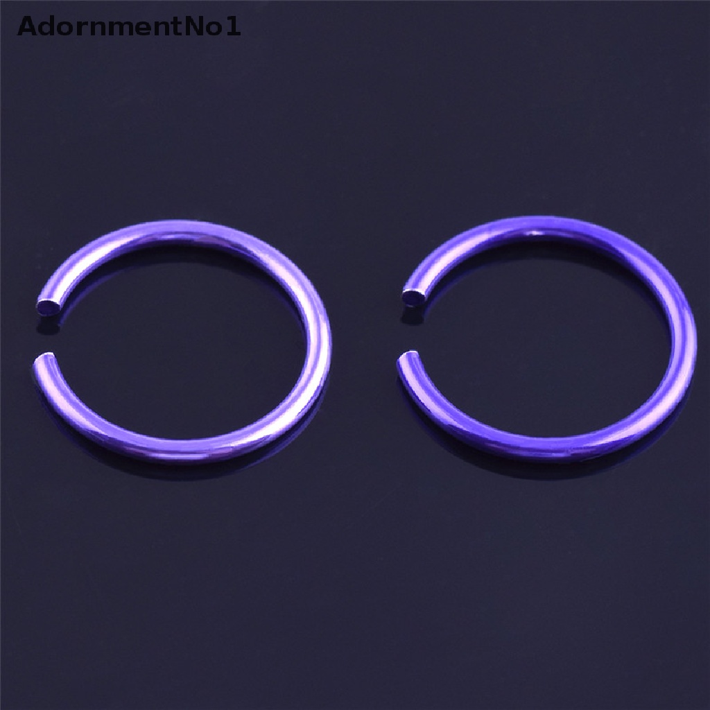 (AdornmentNo1) 40pcs / Set Cincin Tindik Hidung / Bibir Bahan Stainless Steel Aneka Warna Untuk Pria / Wanita