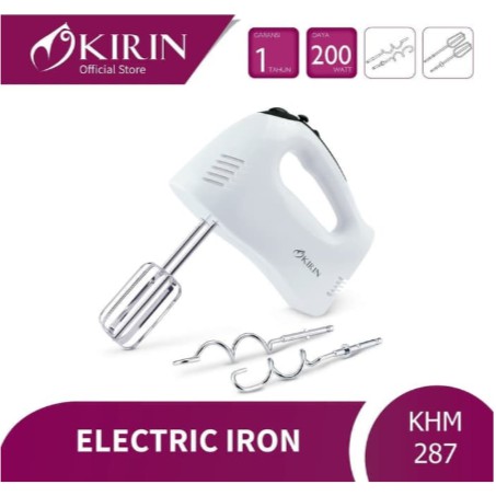 KIRIN Hand Mixer / Mixer Tangan KHM-287 Electric Iron KHM287 Pencampur