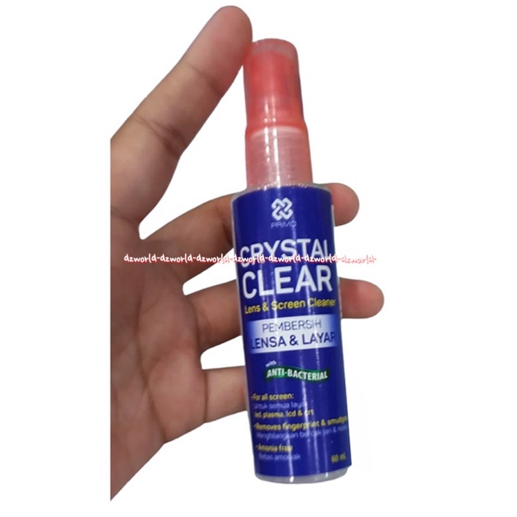 Primo Crystal Clear 60ml Pembersih Lensa layar Lens Cleaner anti Bacterial Pembersih Kaca Monitor Kacamata Kamera