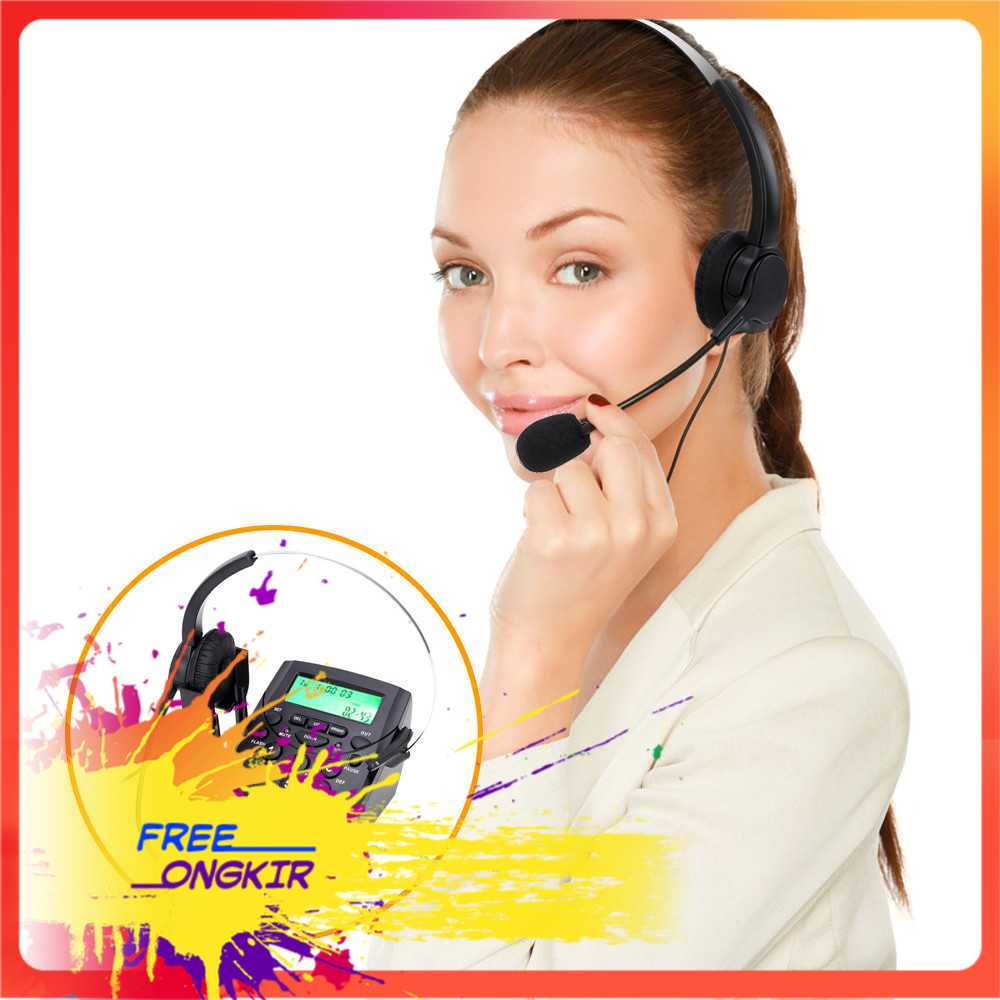 Voicejoy Telephone Desk HT500 with Headset Handsfree Call Center VH500 - (ORIGINAL)