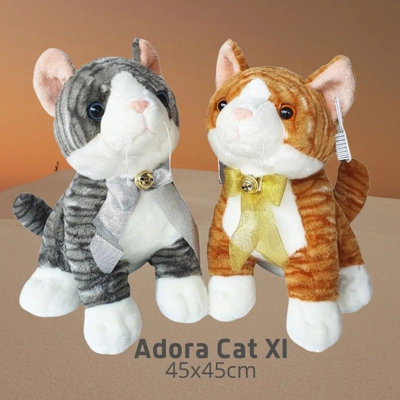 BONEKA KUCING ADORA CAT XL BELL SISIR 45X45 CM