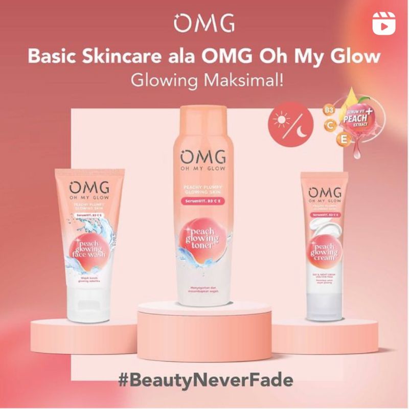 OMG Peach Glowing Series | Peachy Plumpy Glowing Skin | Cream | Face Wash