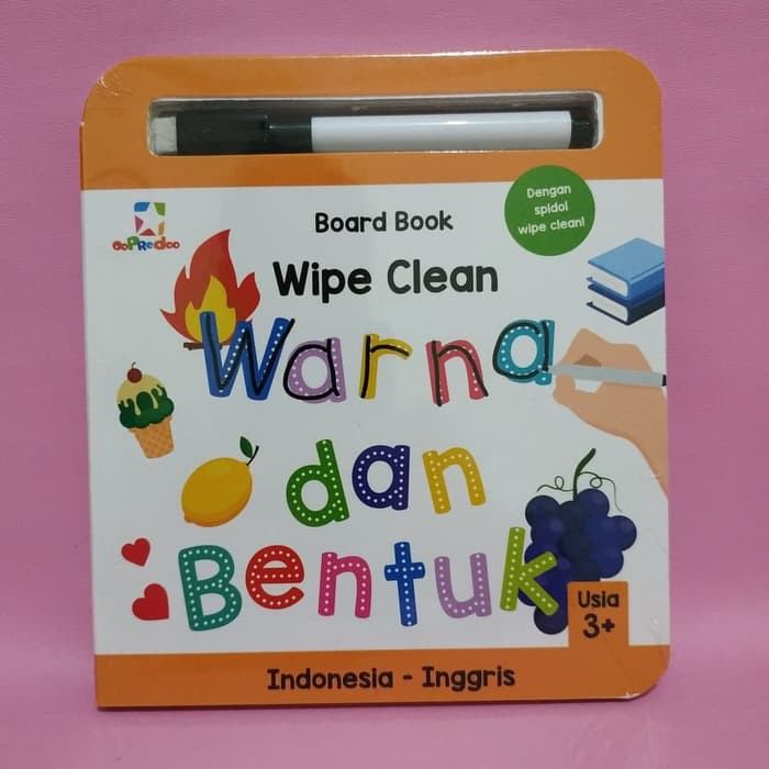 Opredo Board Book Wipe Clean: Warna Dan Bentuk by Tim Oopredoo